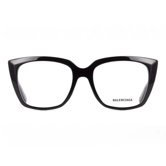 NWT BALENCIAGA EYEGLASSES WOMEN BLACK SQUARE EYEWEAR